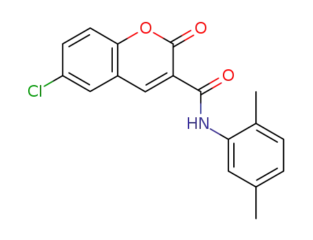 Molecular Structure of 5188-54-5 (6-chloro-N-(2,5-dimethylphenyl)-2-oxo-2H-chromene-3-carboxamide)