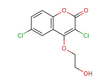 2H-1-Benzopyran-2-one,3,6-dichloro-4-(2-hydroxyethoxy)- cas  5196-73-6