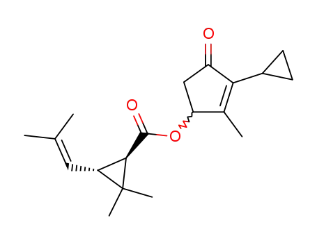 Cyclopropanecarboxylic acid, 2,2-dimethyl-3-(2-methyl-1-propenyl)-, 3- cyclopropyl-2-methyl-4-oxo-2-cyclopenten-1-yl ester