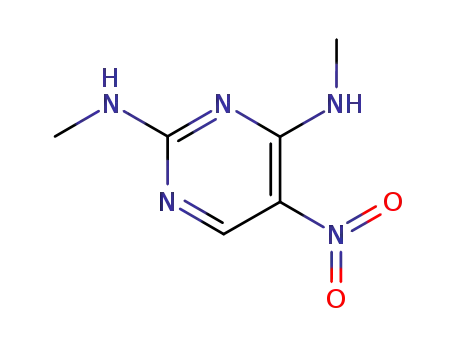 Molecular Structure of 5177-26-4 (N,N'-dimethyl-5-nitro-pyrimidine-2,4-diamine)