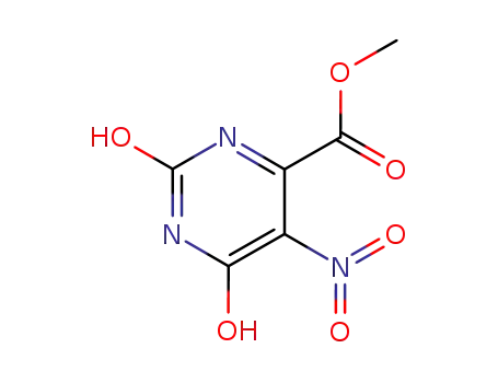 Molecular Structure of 6311-73-5 (methyl 5-nitro-2,6-dioxo-3H-pyrimidine-4-carboxylate)