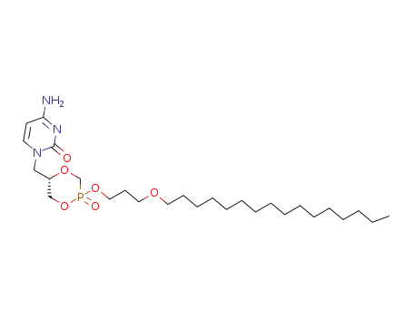 Molecular Structure of 343248-25-9 (1-O-hexadecyloxypropyl cyclic cidofovir)