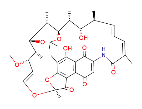 Molecular Structure of 51757-16-5 (2,19-dihydroxy-11-methoxy-3,7,12,15,15,18,20,24,32-nonamethyl-8,14,16,33-tetraoxa-26-azapentacyclo[25.3.1.1~4,7~.1~13,17~.0~5,30~]tritriaconta-1(30),2,4,9,21,23,27-heptaene-6,25,29,31-tetrone (non-preferred name))