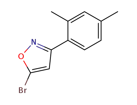 Molecular Structure of 51725-97-4 (5-BROMO-3-(2,4-DIMETHYLPHENYL)ISOXAZOLE)
