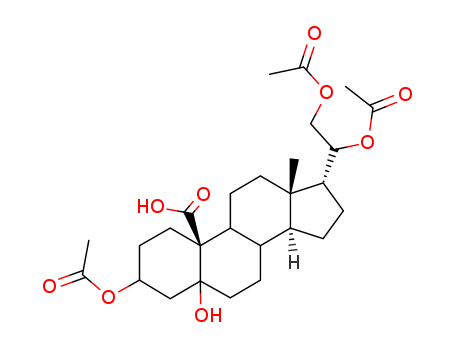 5b-Pregnan-19-oic acid, 3b,5,20,21-tetrahydroxy-,3,20,21-triacetate (6CI,7CI,8CI)