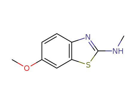 Molecular Structure of 51661-22-4 (2-Benzothiazolamine,6-methoxy-N-methyl-(9CI))