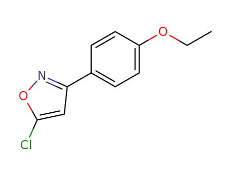 Molecular Structure of 51726-10-4 (5-CHLORO-3-(4-ETHOXYPHENYL)ISOXAZOLE)