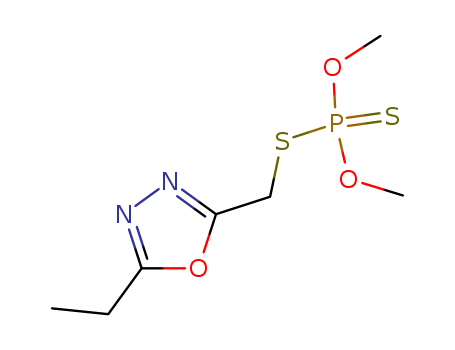 (5-ETHYL-1,3,4-OXADIAZOL-2-YL)METHYLSULFANYL-DIMETHOXY-SULFANYLIDENE-P HOSPHORANECAS