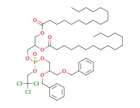 Hexadecanoic acid 2-[(2,3-bis-benzyloxy-propoxy)-(2,2,2-trichloro-ethoxy)-phosphoryloxy]-1-hexadecanoyloxymethyl-ethyl ester