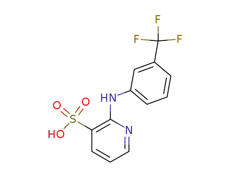 Molecular Structure of 38025-91-1 (2-[[3-(TRIFLUOROMETHYL)PHENYL]AMINO]-PYRIDINE-3-SULFONIC ACID)