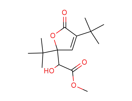 Molecular Structure of 92861-11-5 (5-(carboxyhydroxymethyl)-3,5-di-t-butylfuran-2-one methyl ester)
