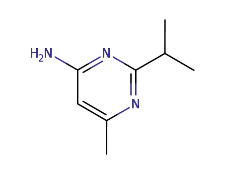 Molecular Structure of 4595-70-4 (4-Pyrimidinamine,6-methyl-2-(1-methylethyl)-(9CI))