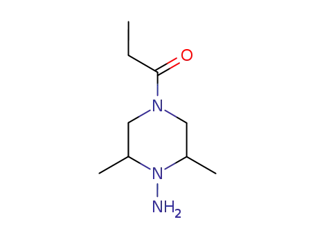 1-Piperazinamine,2,6-dimethyl-4-(1-oxopropyl)-(9CI)