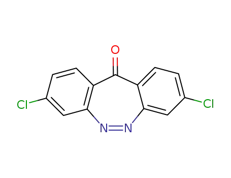 Molecular Structure of 958-00-9 (3,8-Dichloro-11H-dibenzo[c,f][1,2]diazepin-11-one)