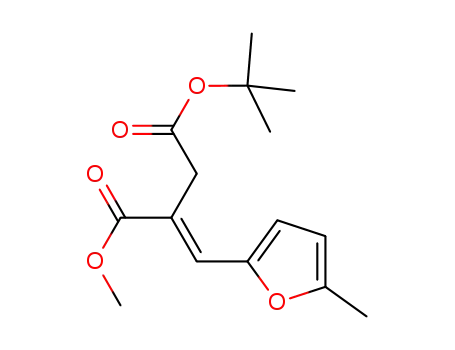 Molecular Structure of 697748-19-9 (E-3-methoxycarbonyl-4-(5-methylfur-2-yl)-but-3-enoic acid t-butyl ester)