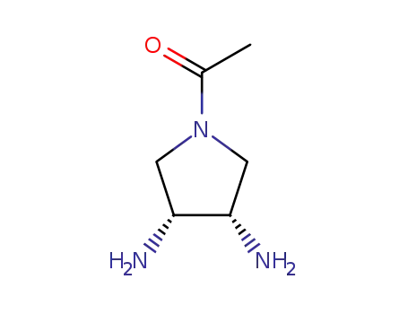 Molecular Structure of 380357-19-7 (3,4-Pyrrolidinediamine,1-acetyl-,(3R,4S)-rel-(9CI))