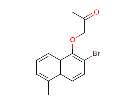 Molecular Structure of 290365-70-7 (1-(2-bromo-5-methyl-naphthalen-1-yloxy)-propan-2-one)