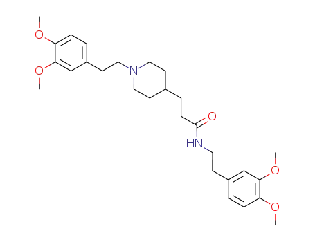 Molecular Structure of 37969-12-3 (N-[2-(3,4-dimethoxyphenyl)ethyl]-3-{1-[2-(3,4-dimethoxyphenyl)ethyl]piperidin-4-yl}propanamide)