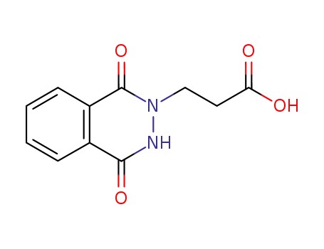 Molecular Structure of 4572-80-9 (3-(1,4-DIOXO-3,4-DIHYDROPHTHALAZIN-2(1H)-YL)PROPANOIC ACID)