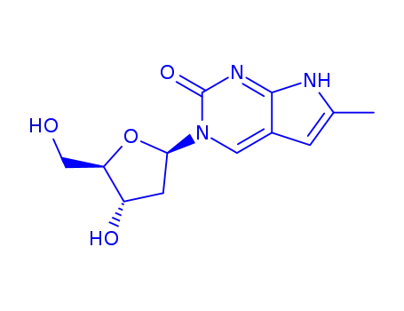 Molecular Structure of 382137-74-8 (6-METHYL-3-(BETA-D-2-DEOXYFURANOSYL)PYRROLO[2,3-D]PYRIMIDIN-2-ONE)