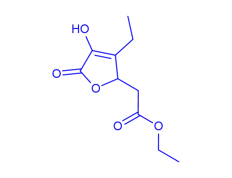 2-푸라아세트산, 3-에틸-2,5-디하이드로-4-하이드록시-5-옥소-, 에틸 에스테르(9CI)
