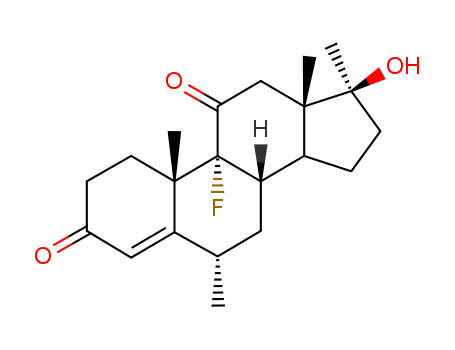 Androst-4-ene-3,11-dione,9-fluoro-17-hydroxy-6,17-dimethyl-, (6a,17b)- (9CI) cas  3801-35-2