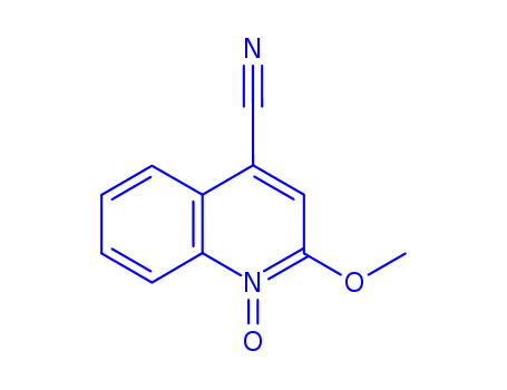 Molecular Structure of 379722-76-6 (4-Quinolinecarbonitrile,  2-methoxy-,  1-oxide)