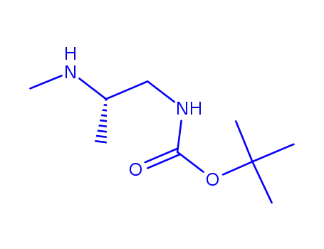 Molecular Structure of 454709-95-6 (Carbamic acid, [(2S)-2-(methylamino)propyl]-, 1,1-dimethylethyl ester (9CI))