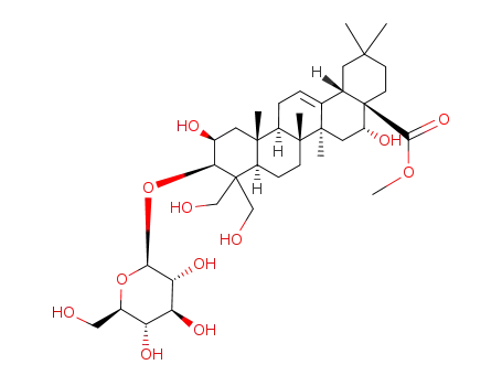 methyl (2beta,3beta,16alpha)-3-(hexopyranosyloxy)-2,16,23,24-tetrahydroxyolean-12-en-28-oate
