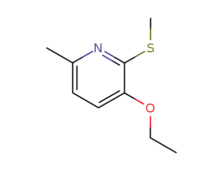 Molecular Structure of 37989-61-0 (3-Ethoxy-6-methyl-2-(methylthio)pyridine)