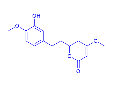 6-(3-hydroxy-4-methoxyphenethyl)-4-methoxy-5,6-dihydro-2H-pyran-2-one