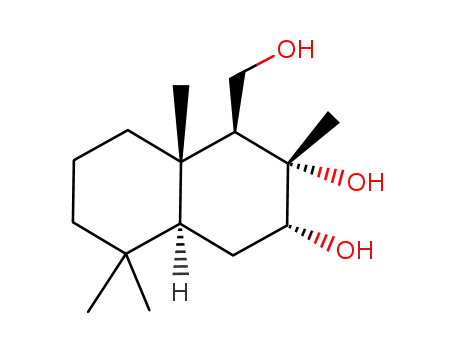 Molecular Structure of 92464-53-4 ((-)-7α,8α,11-trihydroxydrimane)