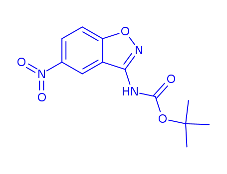 Molecular Structure of 380629-72-1 ((5-NITRO-1,2-BENZISOXAZOL-3-YL)CARBAMIC ACID 1,1-DIMETHYL ETHYL ESTER)