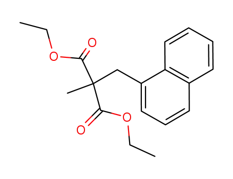 Molecular Structure of 4512-62-3 (diethyl methyl(naphthalen-1-ylmethyl)propanedioate)