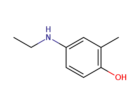Molecular Structure of 45954-51-6 (4-(ethylamino)-2-methylphenol)