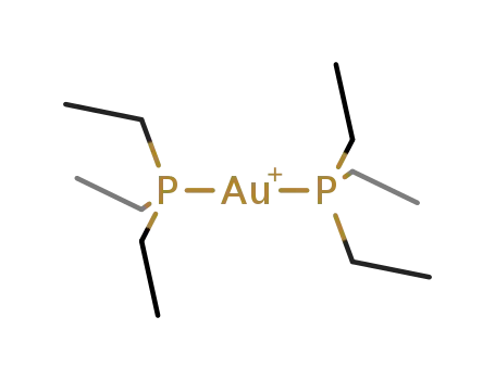 Molecular Structure of 45154-29-8 (phosphine, triethyl-, gold(1+) salt (2:1))