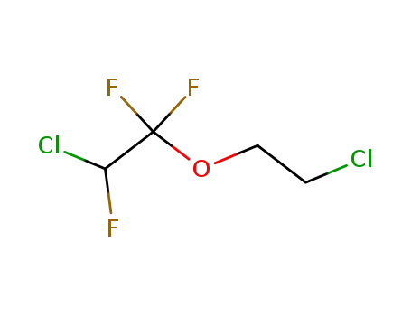 Molecular Structure of 380-45-0 (2-CHLORO-1-(2-CHLOROETHOXY)-1,1,2-TRIFLUOROETHANE)