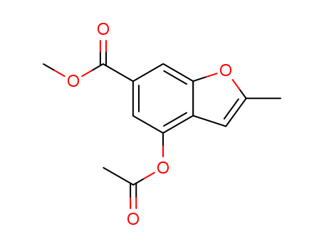 6-Benzofurancarboxylicacid, 4-(acetyloxy)-2-methyl-, methyl ester