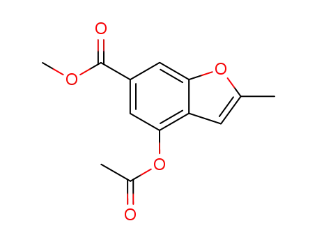 Molecular Structure of 37978-61-3 (Methyl 4-acetoxy-2-methylbenzofuran-6-carboxylate)