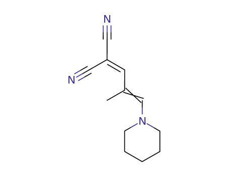 Molecular Structure of 85147-08-6 (2-cyano-4-methyl-5-piperidino-1,3-pentadienylnitrile)