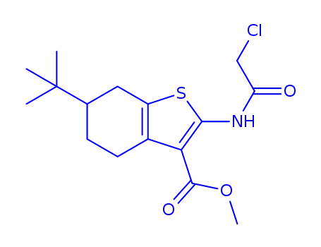 6-TERT-BUTYL-2-(2-CHLORO-ACETYLAMINO)-4,5,6,7-TETRAHYDRO-BENZO[B]THIOPHENE-3-CARBOXYLIC ACID 메틸 에스테르