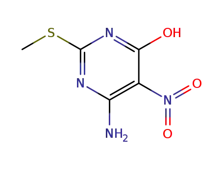 6-amino-2-methylthio-5-nitropyrimidin-4-ol