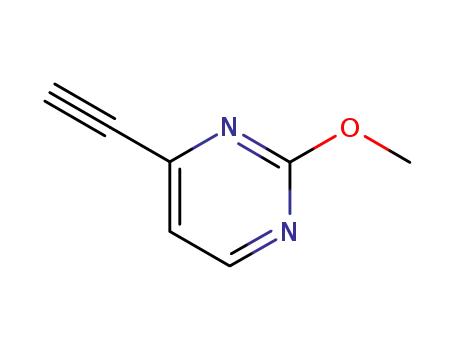 Molecular Structure of 37968-71-1 (Pyrimidine, 4-ethynyl-2-methoxy- (9CI))