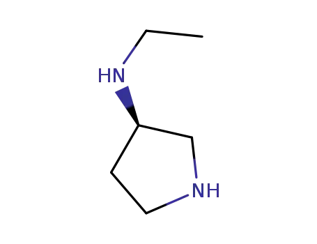 Molecular Structure of 381670-30-0 ((3R)-(+)-3-(ETHYLAMINO)PYRROLIDINE)