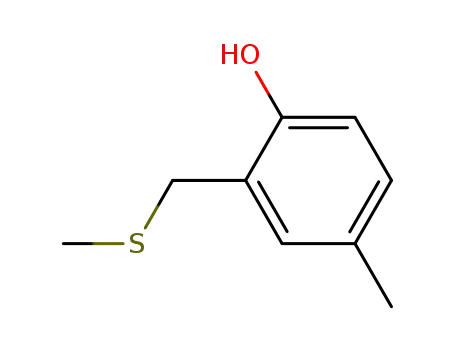 Molecular Structure of 4526-38-9 (4-METHYL-2-[(METHYLTHIO)METHYL]PHENOL)