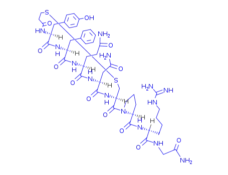 Molecular Structure of 56083-27-3 (<8-D-homoarginine>deaminovasopressin)