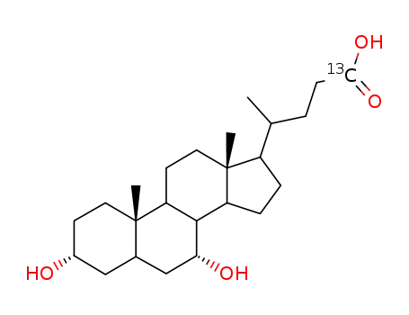 Molecular Structure of 63296-46-8 (URSODEOXYCHOLIC ACID-24-13C)
