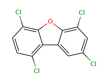 Molecular Structure of 82911-58-8 (1,4,6,8-tetrachlorodibenzofuran)