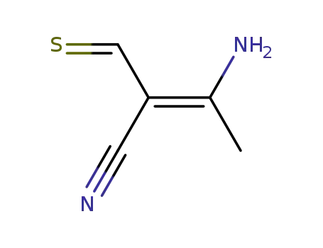 Molecular Structure of 124413-17-8 (3-amino-2-cyanothiocrotonaldehyde)