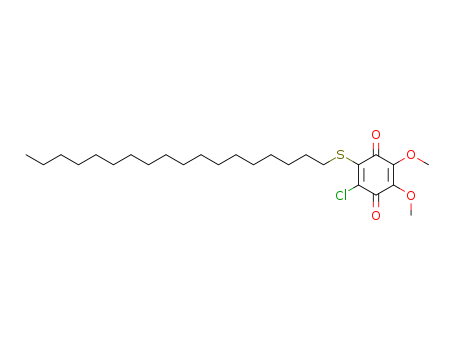 2,5-Cyclohexadiene-1,4-dione,2-chloro-5,6-dimethoxy-3-(octadecylthio)-